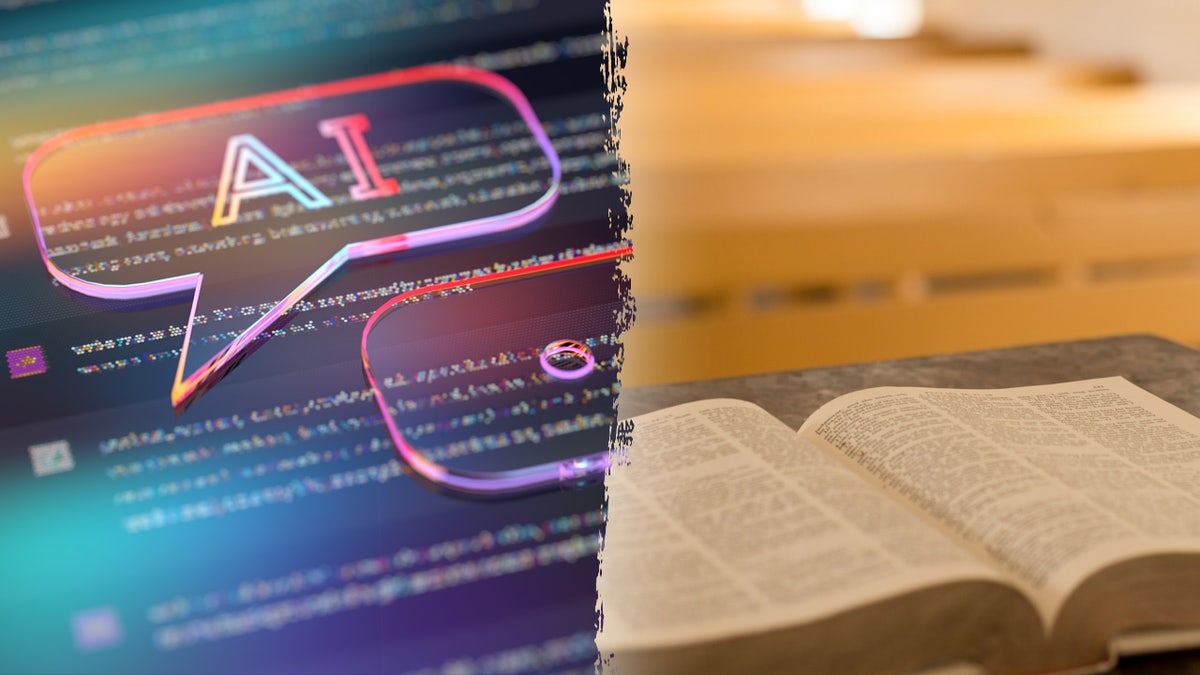 AI split with a bible opened