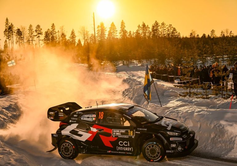 Evans takes slender WRC Rally Sweden lead into Sunday shootout