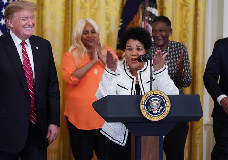 Trump appoints Alice Marie Johnson 'pardon czar' during Black History Month event at White House