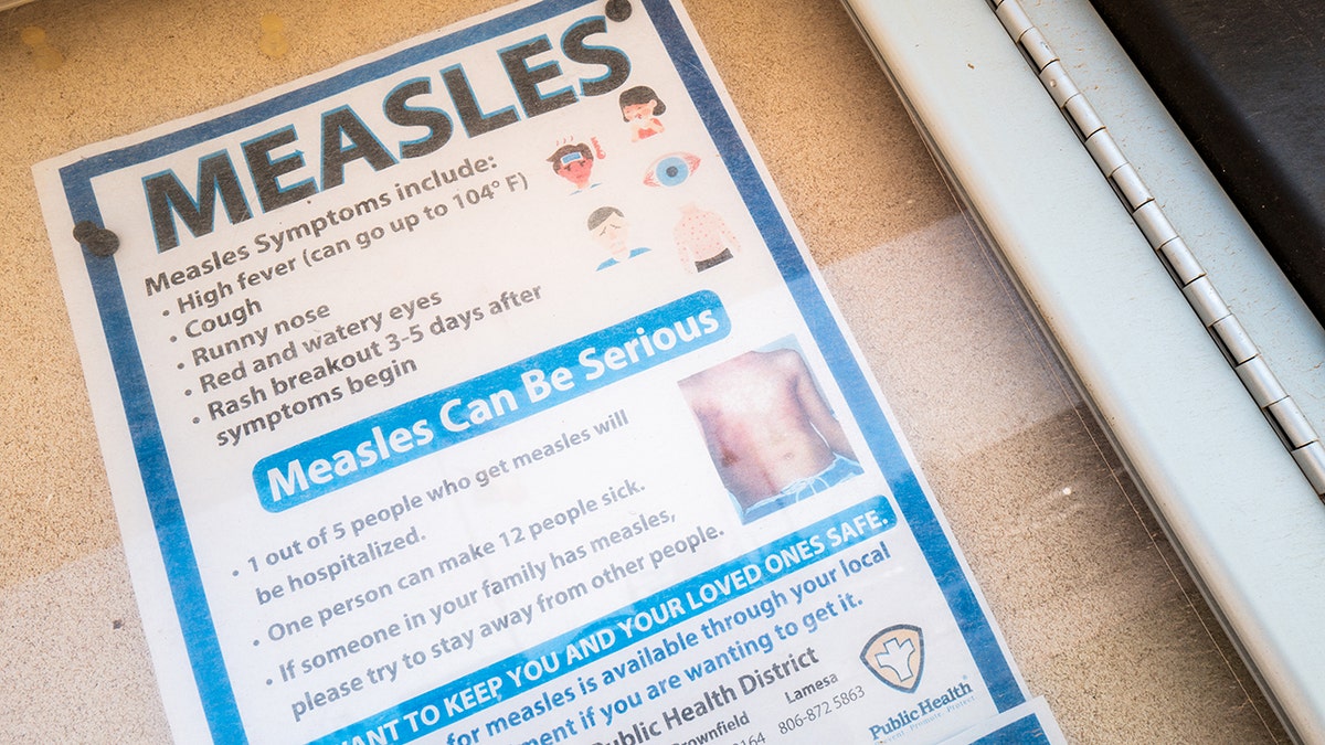 A poster to spread Measles awareness offers symptoms to watch out for, facts about measles, and resources if someone may have it.