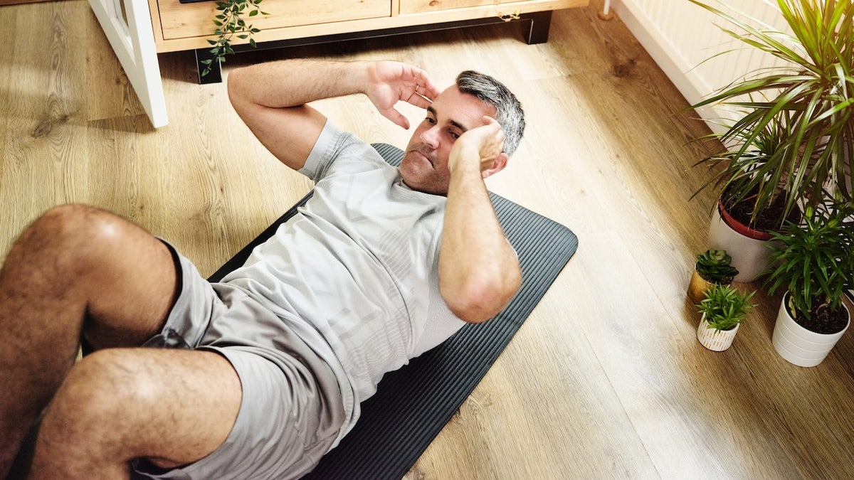 Man doing crunches