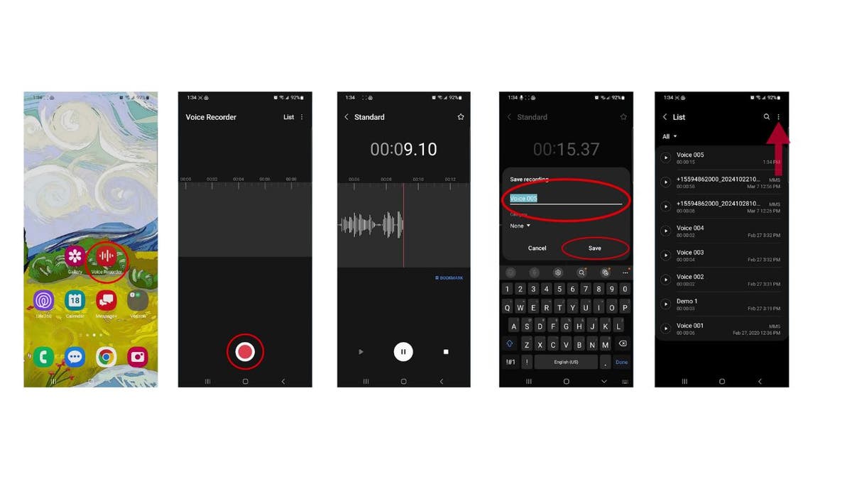 Save loved ones' voicemails with Android