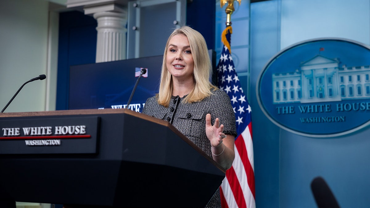 Karoline Leavitt speaking