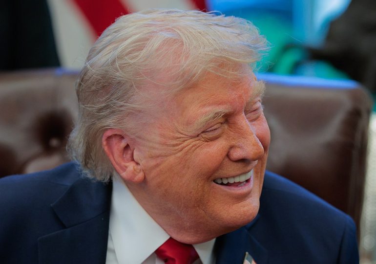 Trump notices 'Let's Go Brandon' sticker during Oval Office meeting: 'Who is that?'