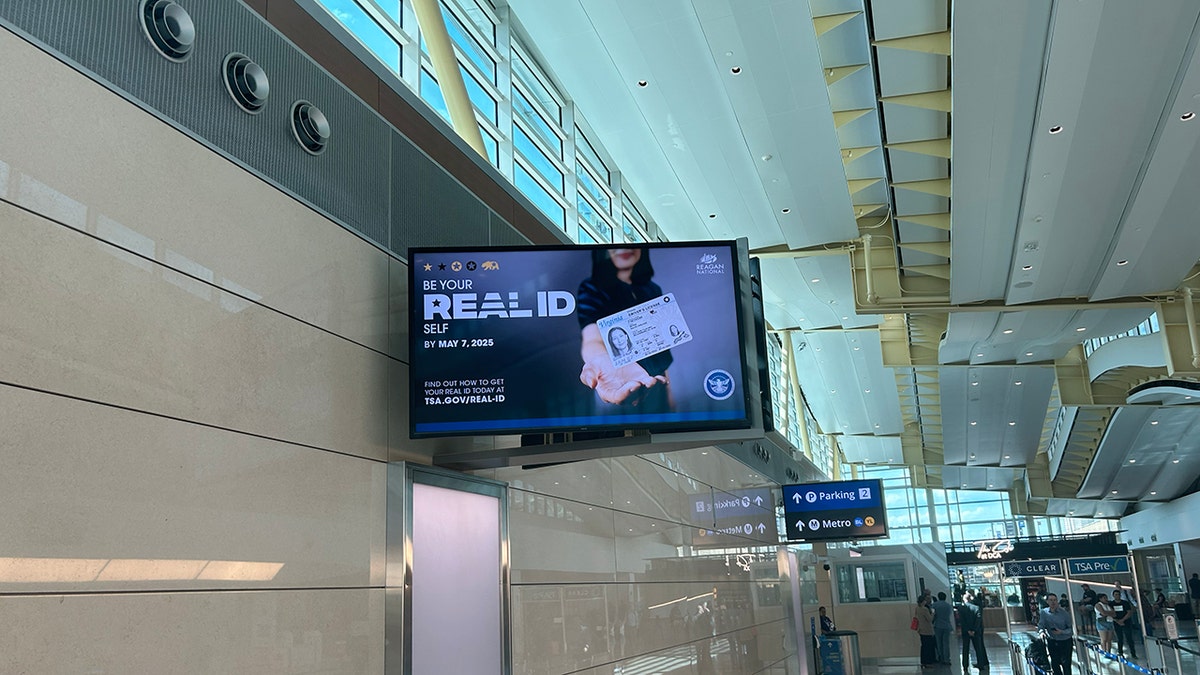 real ID sign in airport terminal