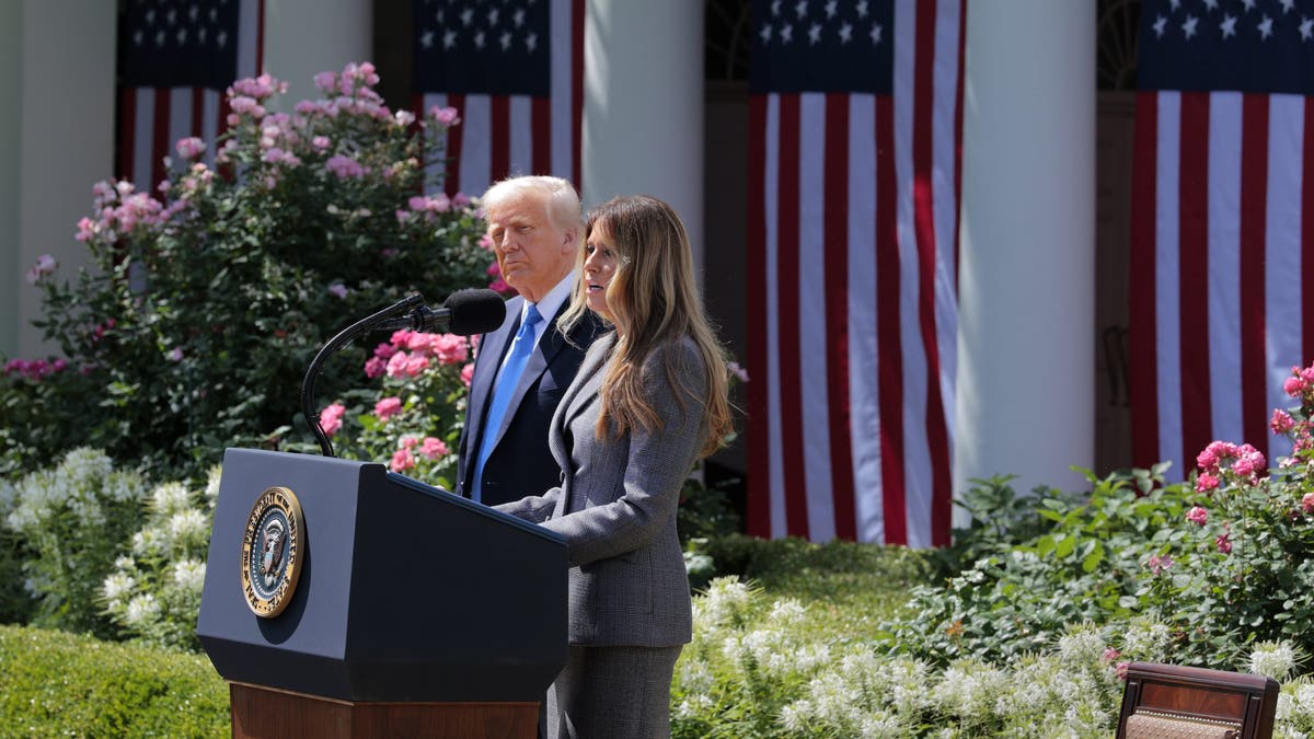 Melania Trump speaks at bill signing for the anti-revenge porn Take It Down Act.