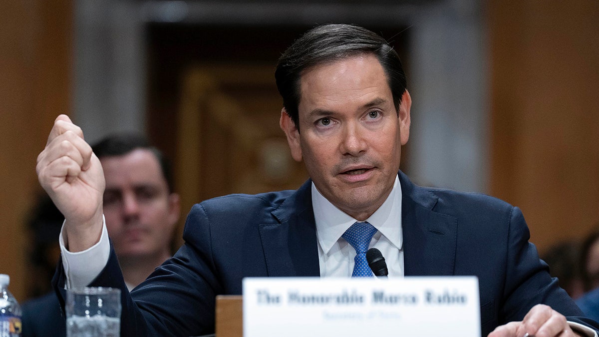 Secretary of State Marco Rubio testifying 