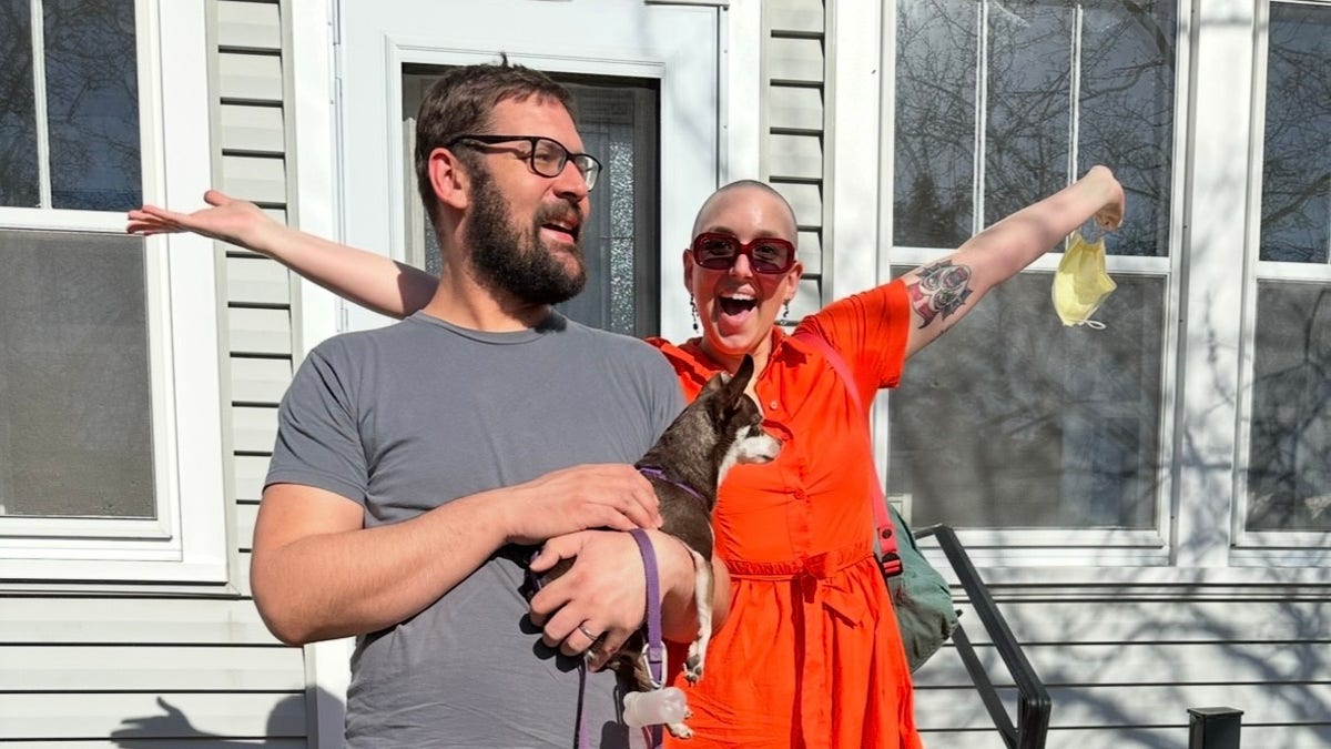 Emma Dimery with husband