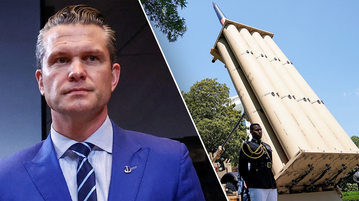 Defense Sec. Pete Hegseth and missile interceptor
