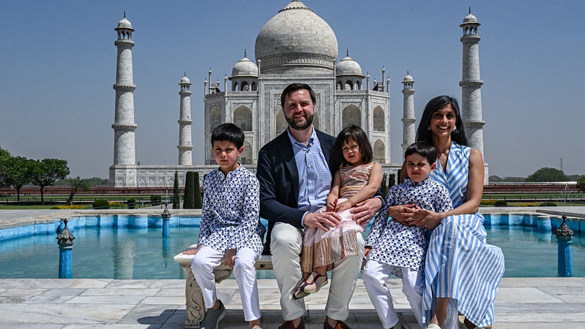 US Vice President JD Vance, his wife Usha Vance, 