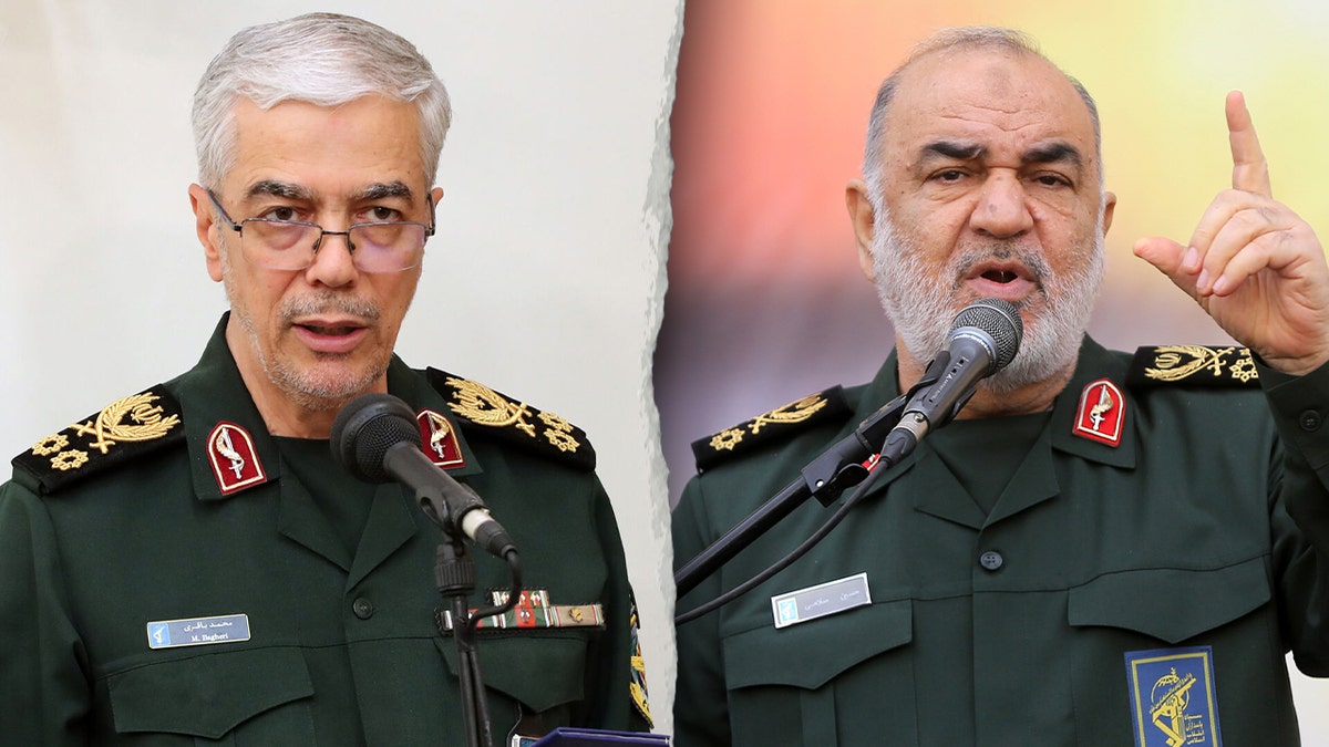 Gen. Hossein Salami, the leader of Iran's paramilitary Revolutionary Guard and Gen. Mohammad Bagheri, the&nbsp;chief of staff of Iranian armed forces.