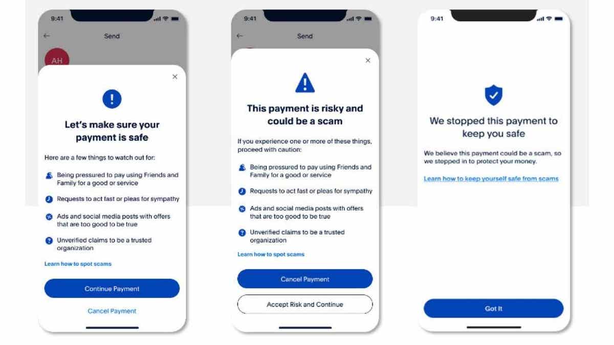 AI-powered scam alerts for Friends and Family payments.