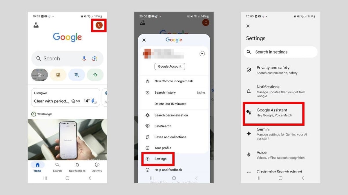 Steps to stop the Gemini app from accessing your Android apps.