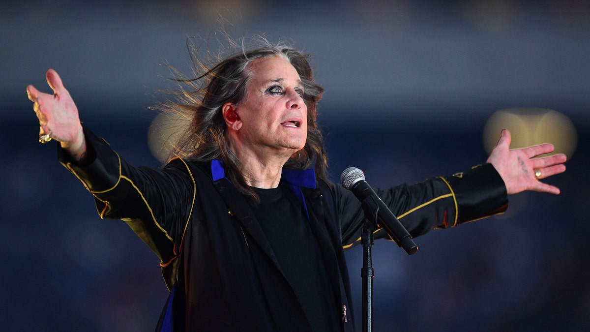 Ozzy Osbourne on stage in 2022