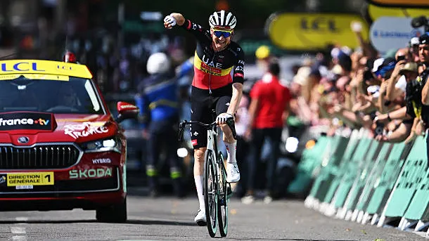 Tadej Pogačar's teammate Tim Wellens wins Stage 15 of 2025 Tour de France