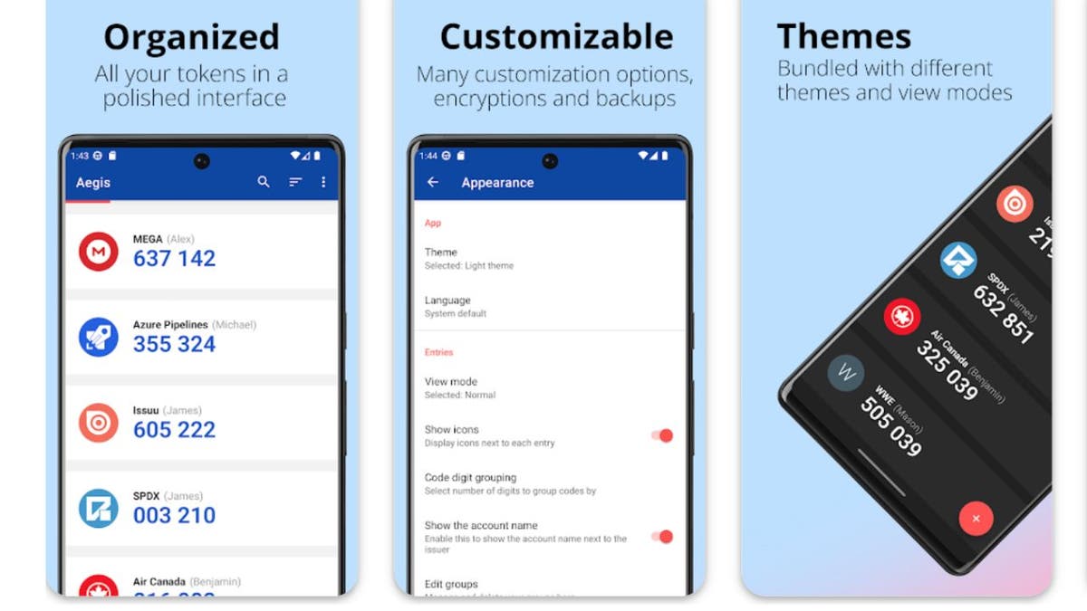 Aegis Authenticator ap.