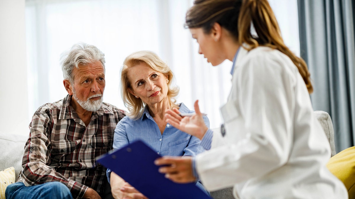 Older couple at doctor