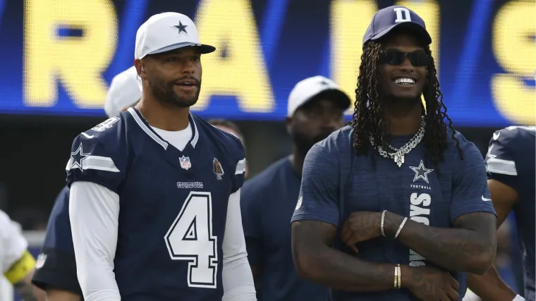 CeeDee Lamb gets trucked, flagged by official on Cowboys' sideline during preseason game