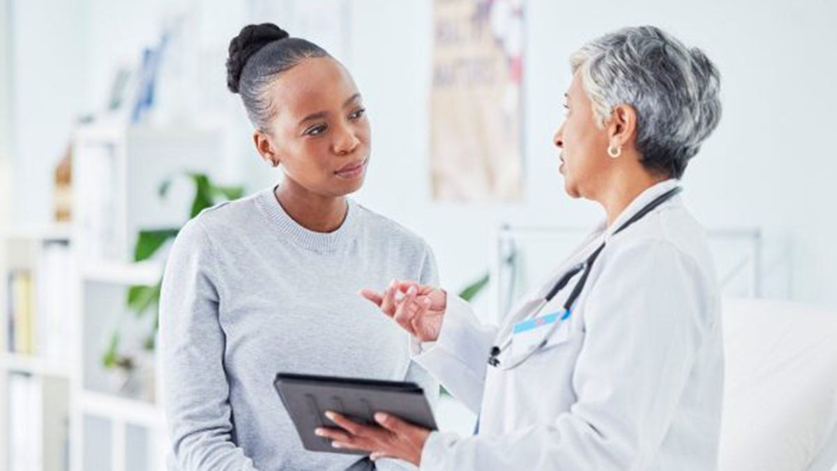 woman at a doctor's appointment