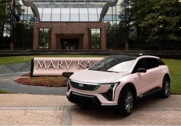 Mary Kay's iconic pink Cadillac shifts to fully electric