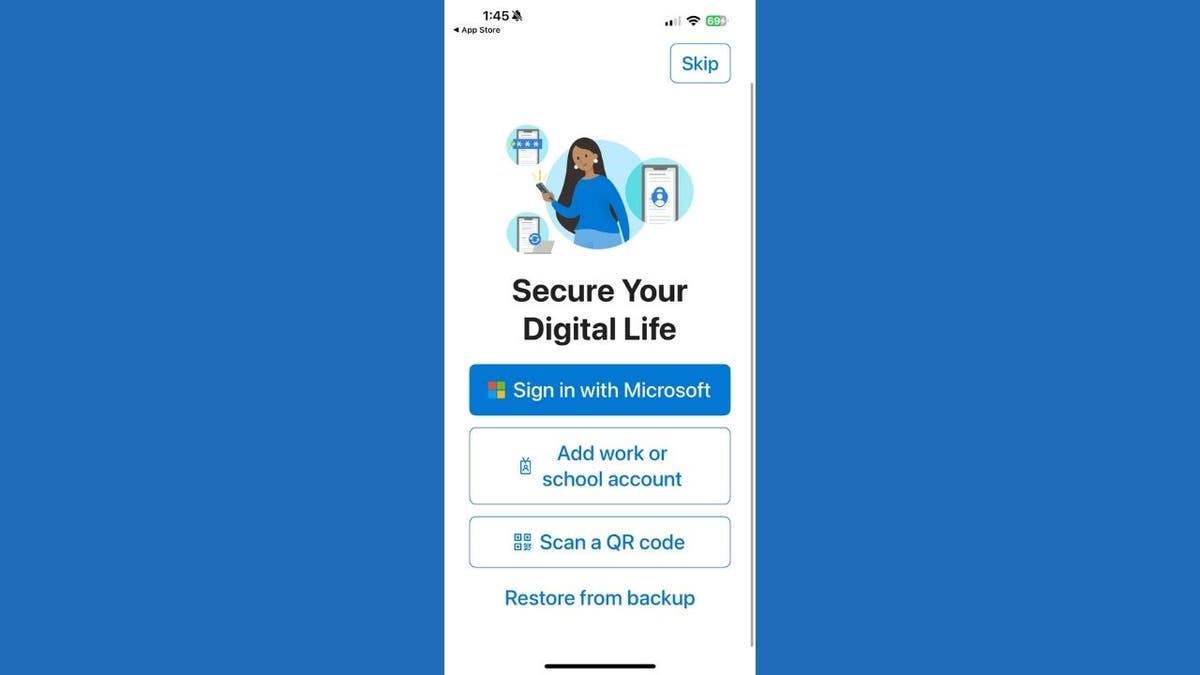 Sign in with Microsoft screen on iPhone&nbsp;(Kurt "CyberGuy" Knutsson)&nbsp; 