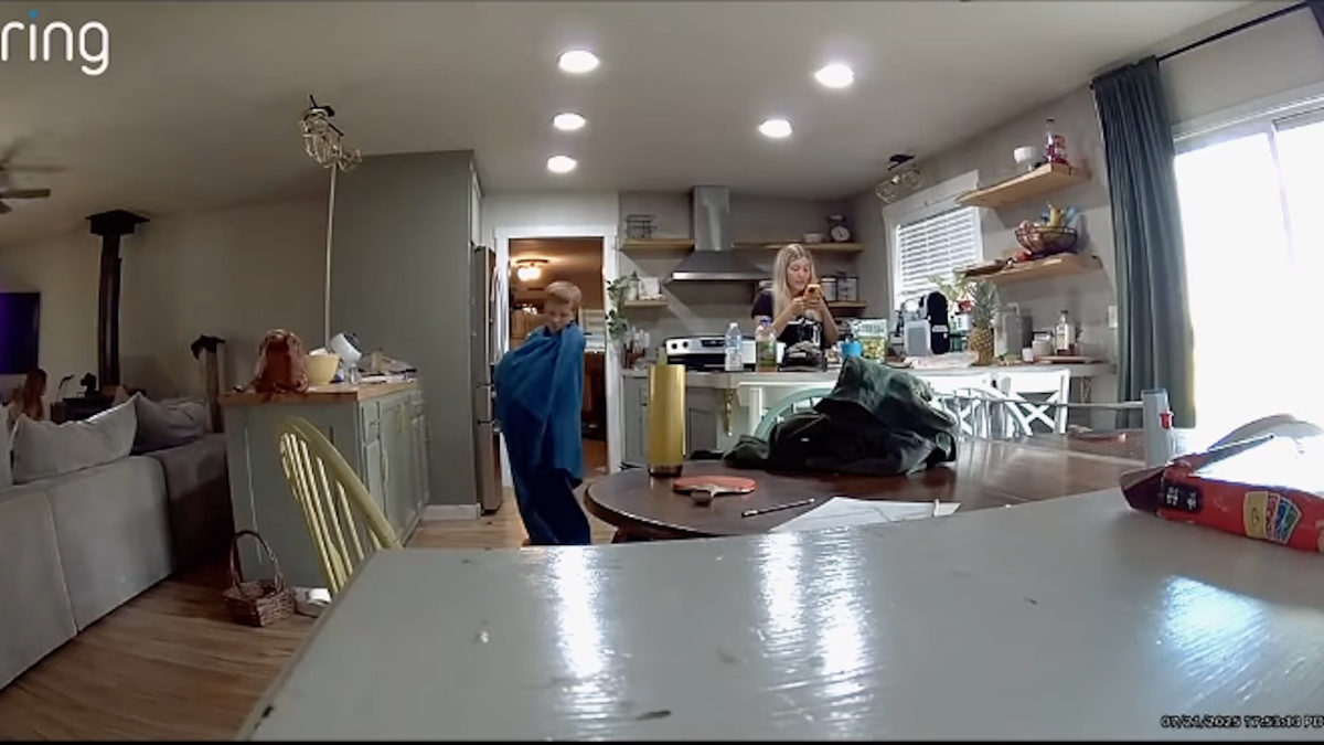 Son push-up punishment video screenshot