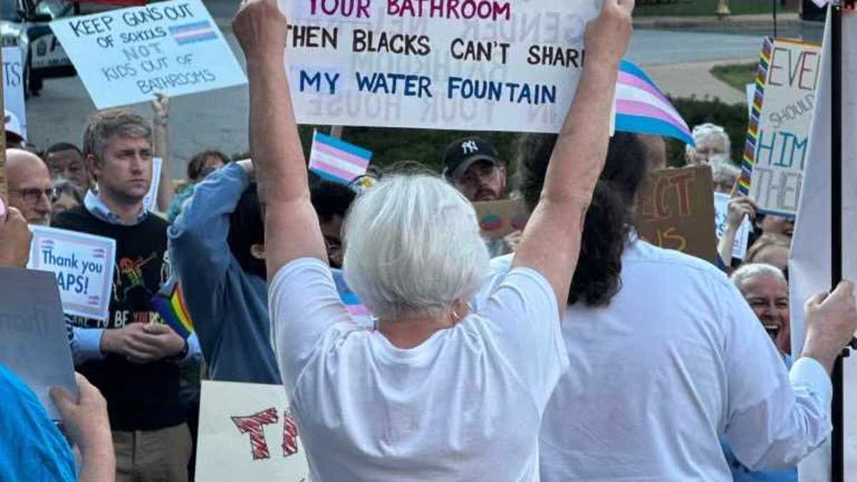 Sign with racially charged language targeting Virginia Republican gubernatorial candidate