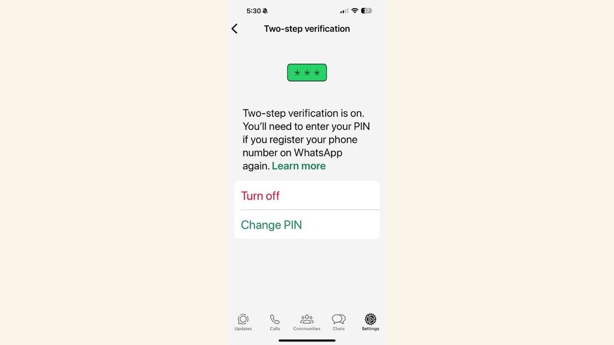 Two-step verification in WhatsApp&nbsp;(Kurt "CyberGuy" Knutsson)