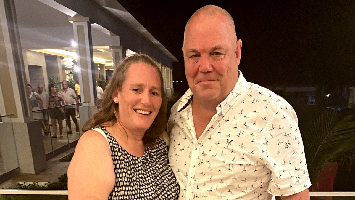 Claire Barbery with her husband Gary A Cornwall: snoring leads to discovery of rare cancer