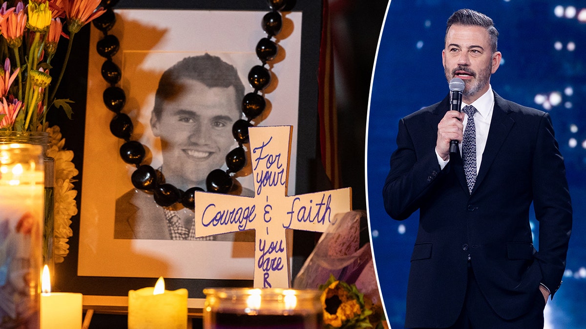 Charlie Kirk memorial Jimmy Kimmel