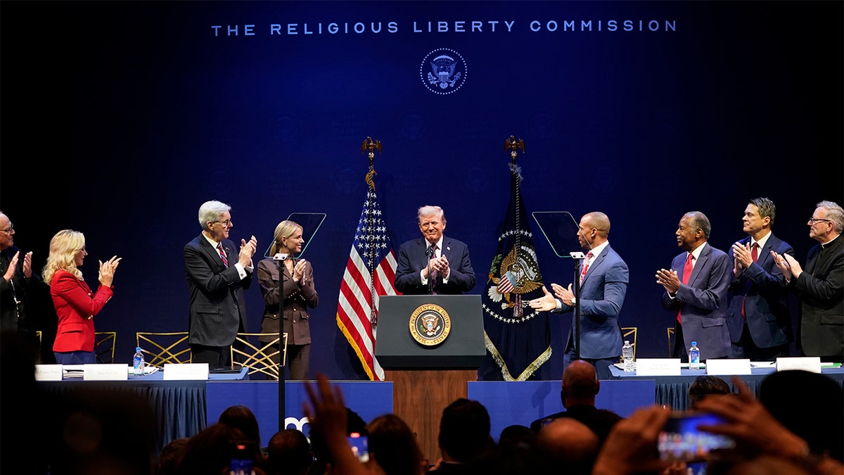 Donald Trump speaks at the Museum of the Bible