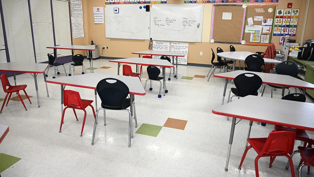Photo of an empty classroom.