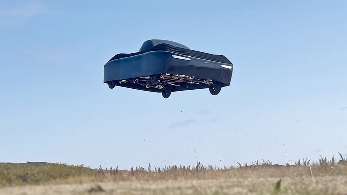 An Alef car in flight