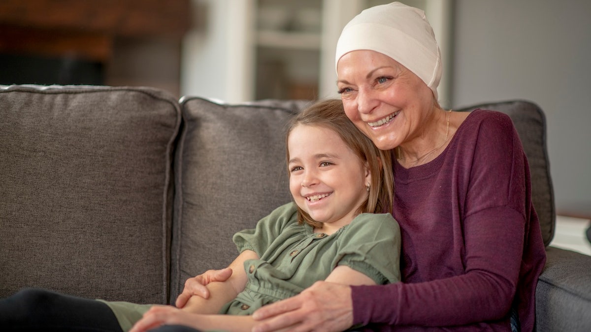 Cancer patient with granddaughter