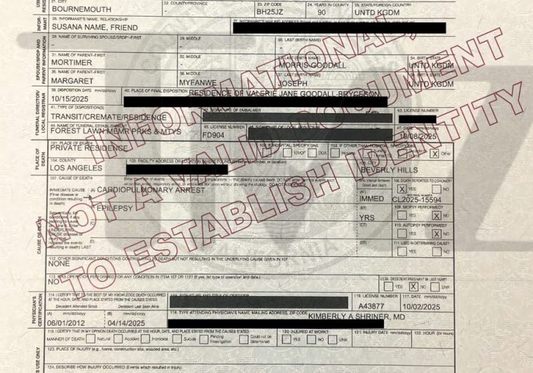 Jane Goodall’s cause of death revealed weeks after beloved primatologist dies at 91