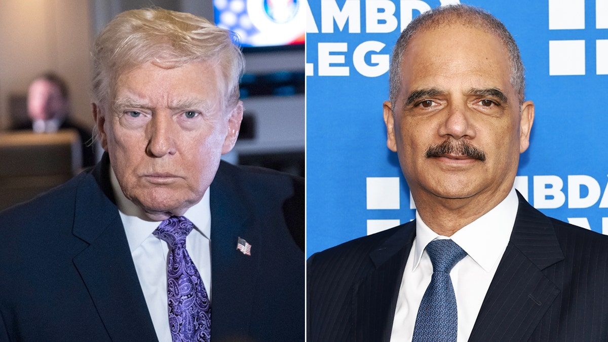 Left: President Donald Trump; Right: Former Attorney General Eric Holder