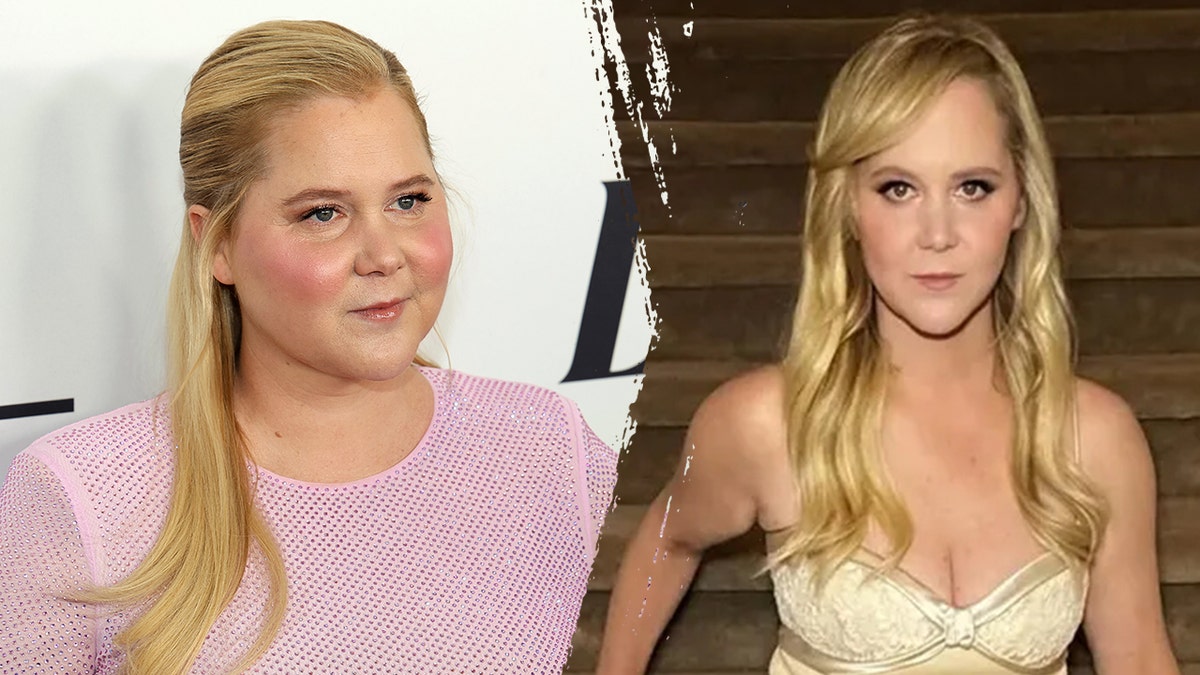 side by side photo of amy schumer before and after weight loss