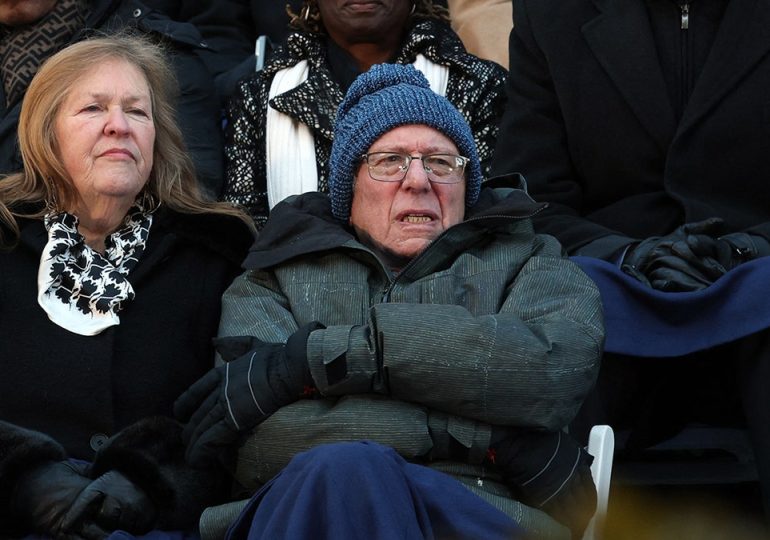 Bernie Sanders ditches iconic mittens look while swearing in socialist Zohran Mamdani as NYC mayor