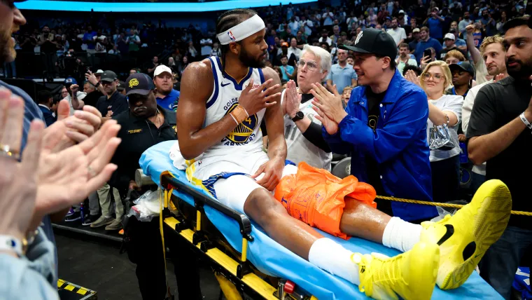 Warriors' Moses Moody stretchered off with gruesome injury in overtime win