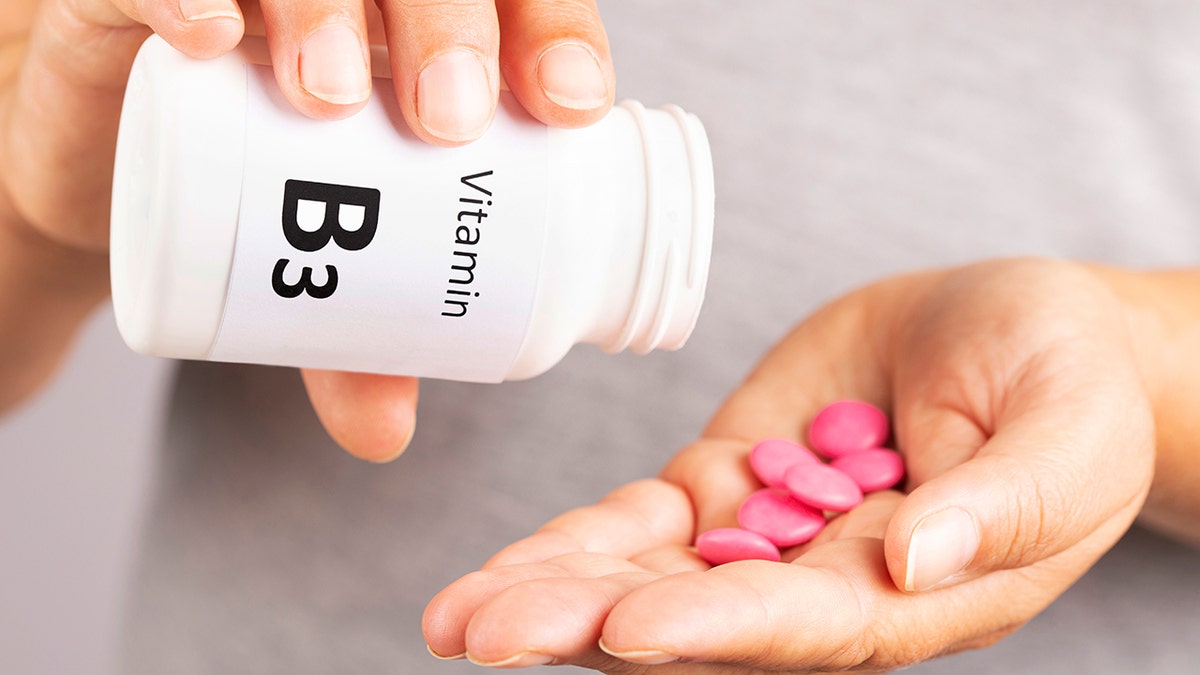vitamin B3 in hand
