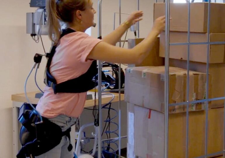 Industrial exoskeletons help workers do more with less strain